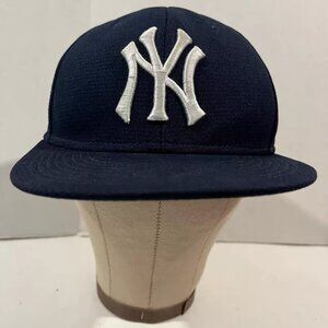 NY Yankees Youth Team MLB Hat Navy Blue White Logo, Preowned Clean
